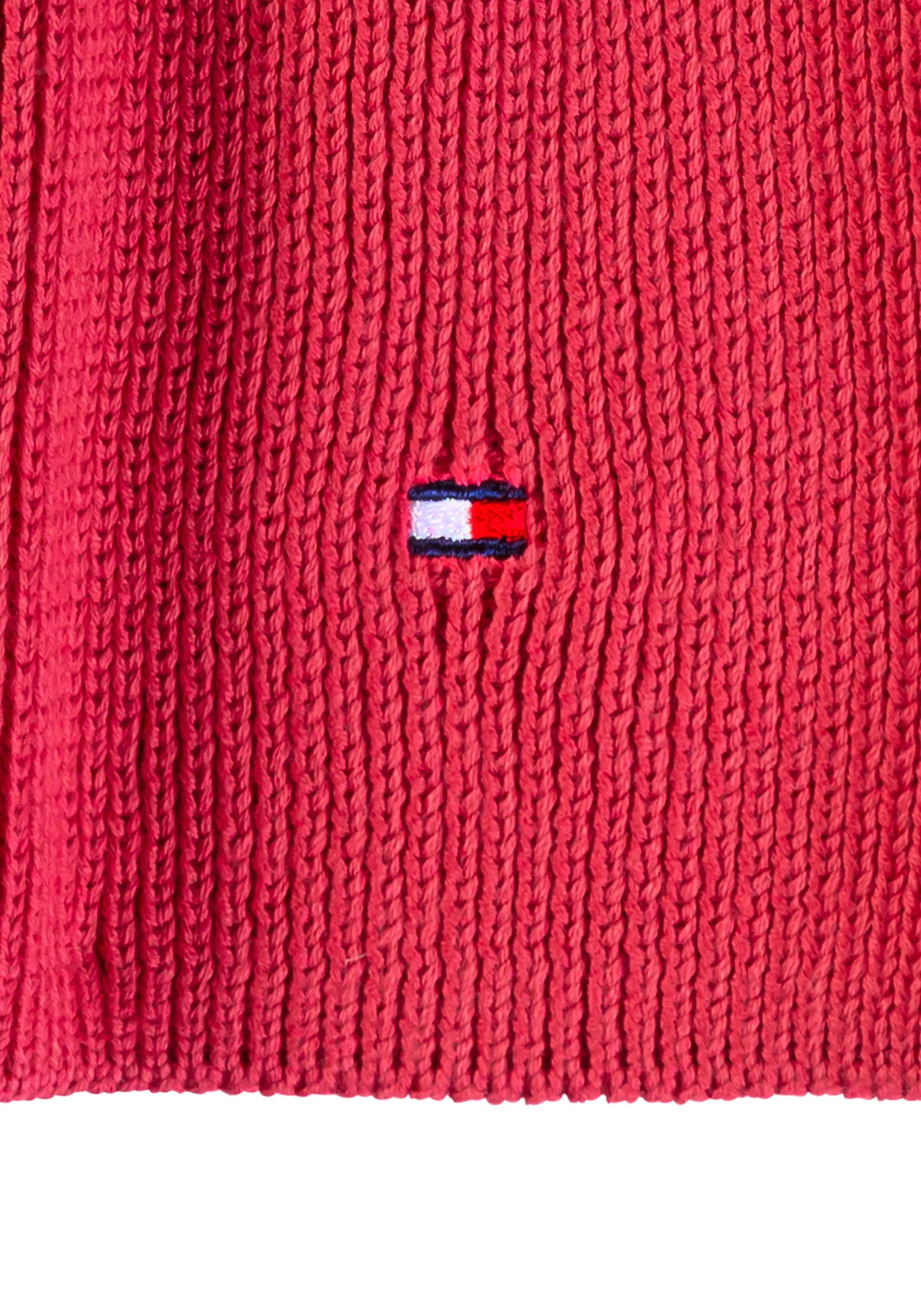 Tommy Hilfiger Strickschal "SMALL FLAG SCARF", mit Logostickerei günstig online kaufen