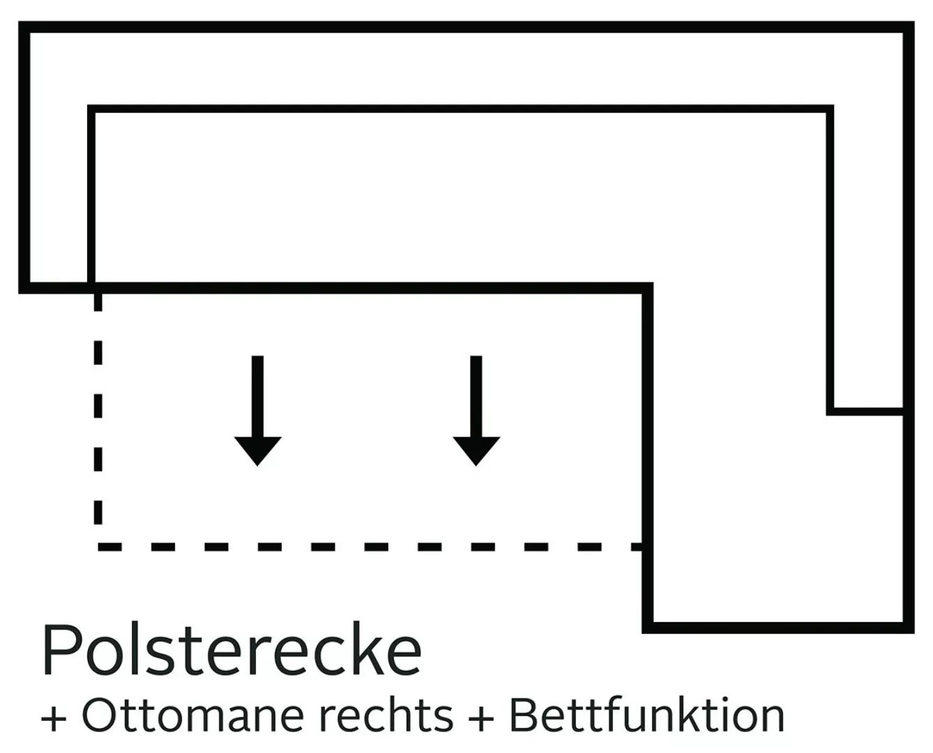 COTTA Ecksofa »Speedway L-Form«, inklusive Kopfteilverstellung, wahlweise m günstig online kaufen