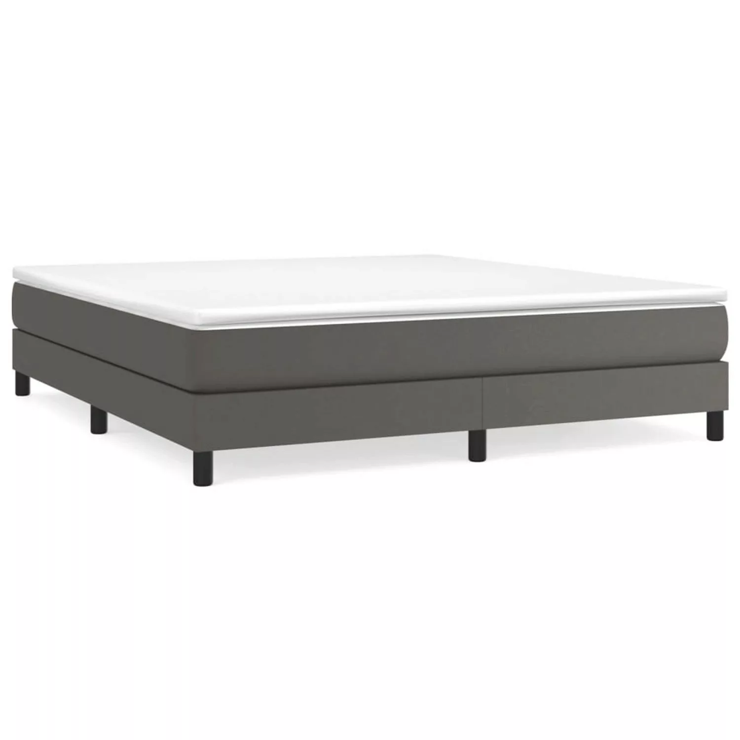 vidaXL Boxspringbett Grau 180x200 cm Kunstleder1371021 günstig online kaufen