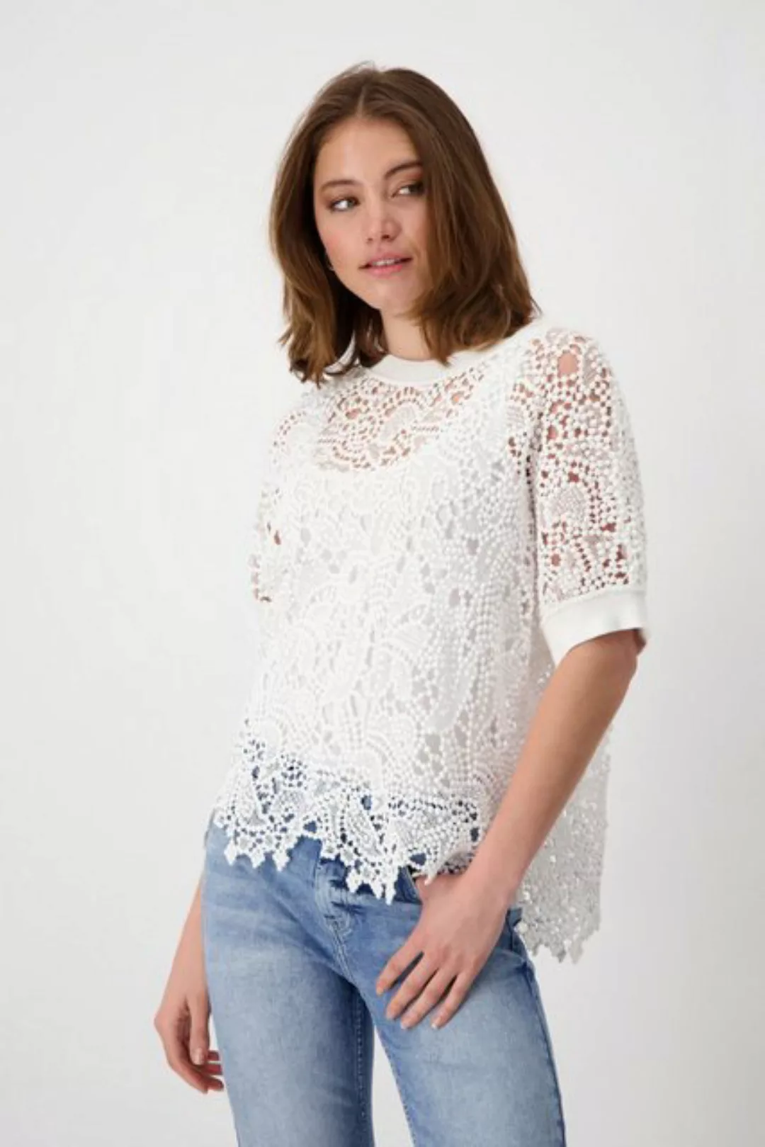 Monari Sweatshirt T-Shirt, weiss günstig online kaufen
