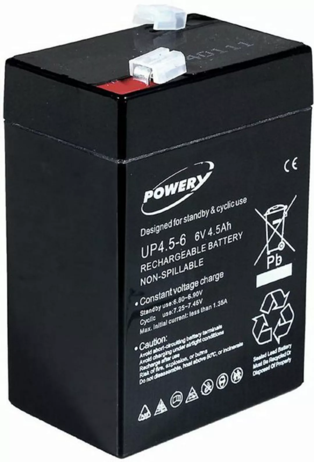 Powery Blei-Gel-Akku für Reinigungsmaschinen Rasenmäher 6V 4,5Ah Bleiakkus günstig online kaufen