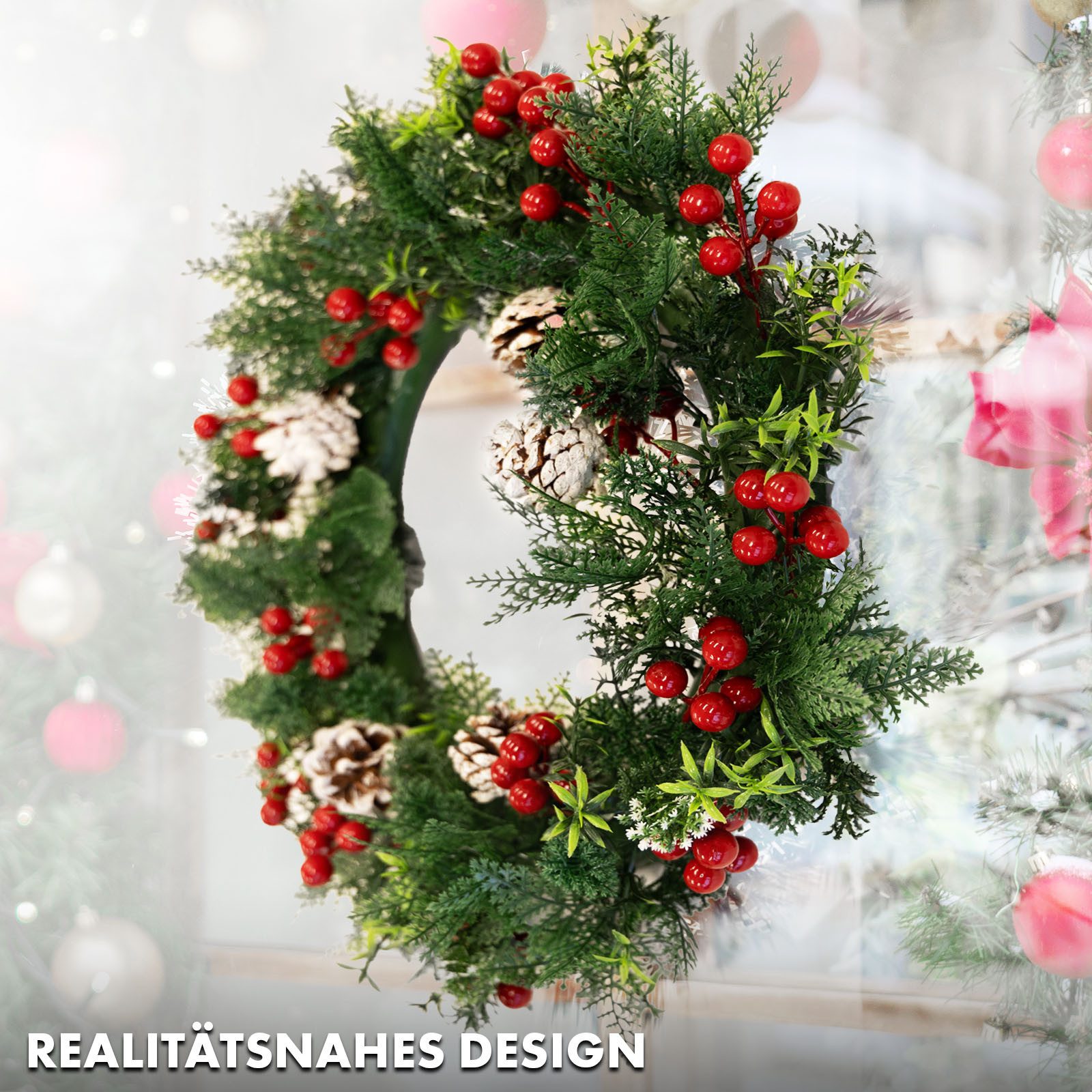 Karat Dekokranz Weihnachtskranz Pinecone, Wetterbeständig und günstig online kaufen