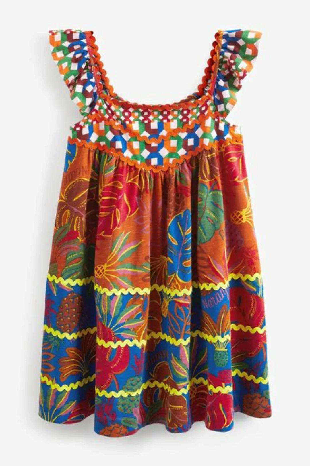 Next Minikleid Mini-Sommerkleid mit Rüschenärmeln (1-tlg) günstig online kaufen