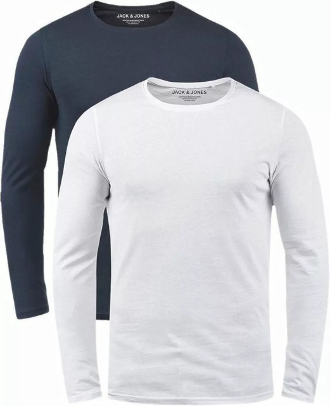 Jack & Jones Langarmshirt (Set, 2er-Pack) in Unifarben günstig online kaufen