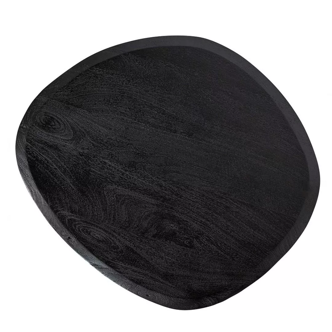 Wohnzimmer Tisch schwarz aus Mangobaum Massivholz 70 cm breit günstig online kaufen