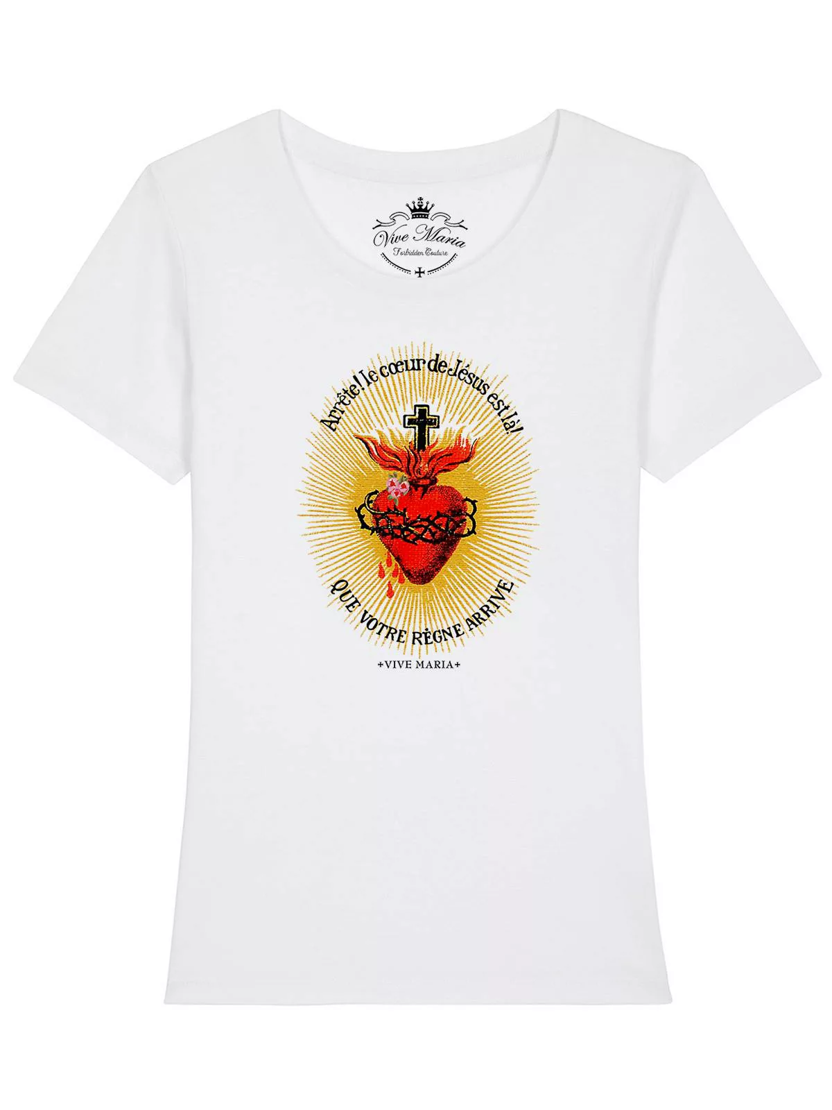 Vive Maria Burning Heart Damen T-Shirt weiss günstig online kaufen