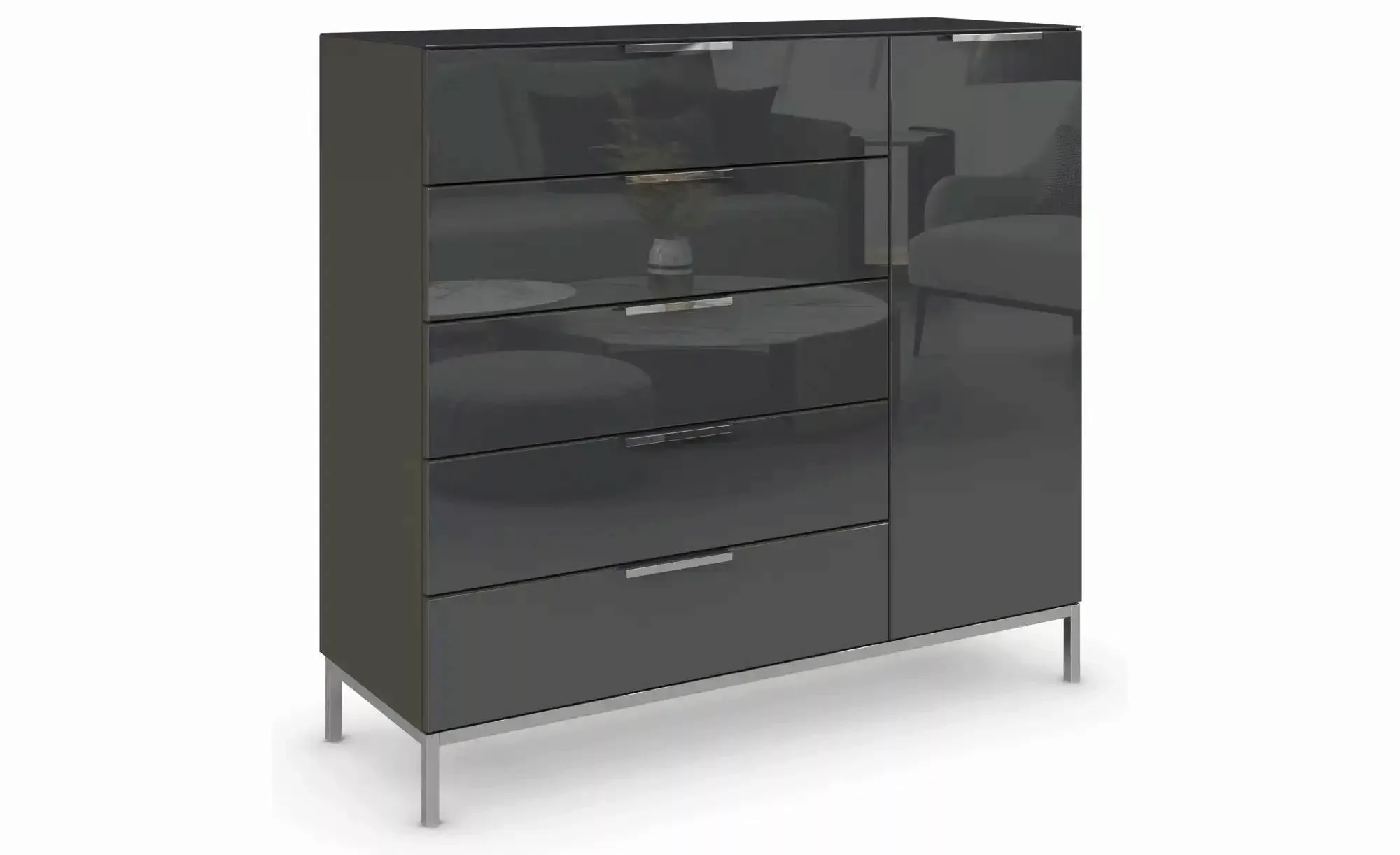 Sideboard ¦ schwarz ¦ Maße (cm): B: 120 H: 110 Kommoden & Sideboards > Side günstig online kaufen