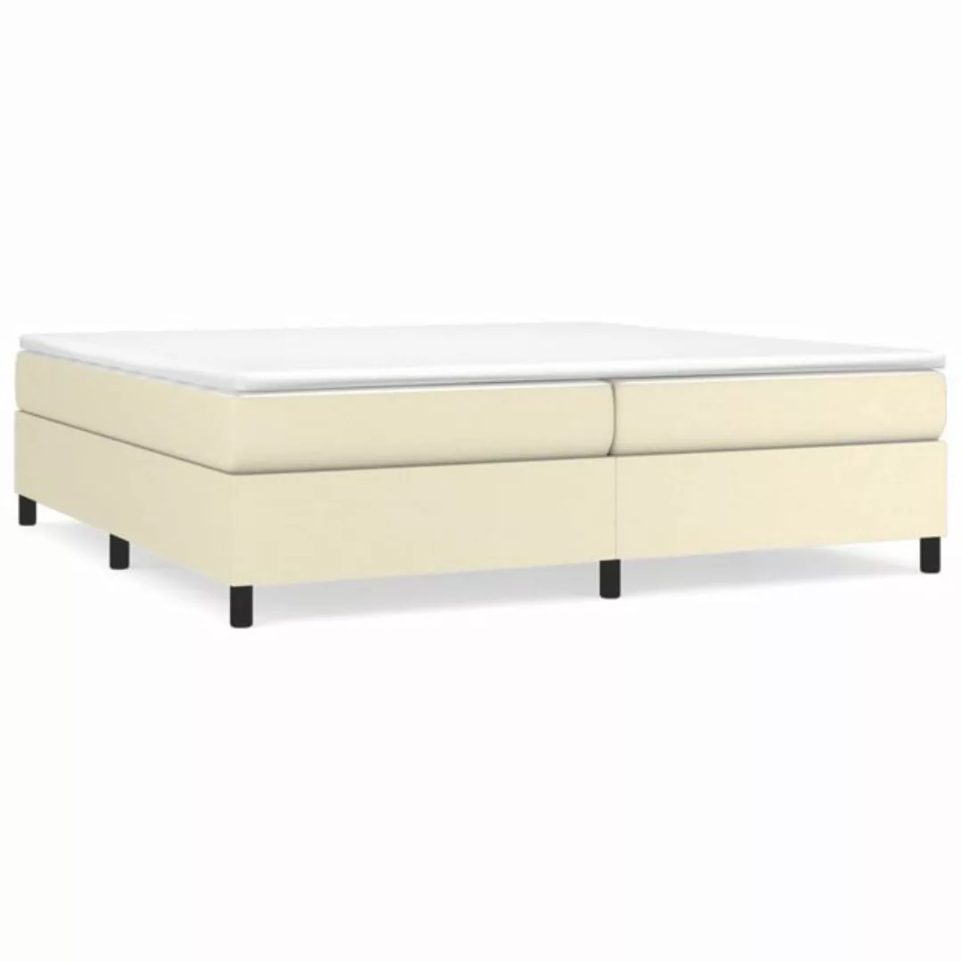 Vidaxl Boxspringbett Mit Matratze Creme 200x200 Cm Kunstleder günstig online kaufen