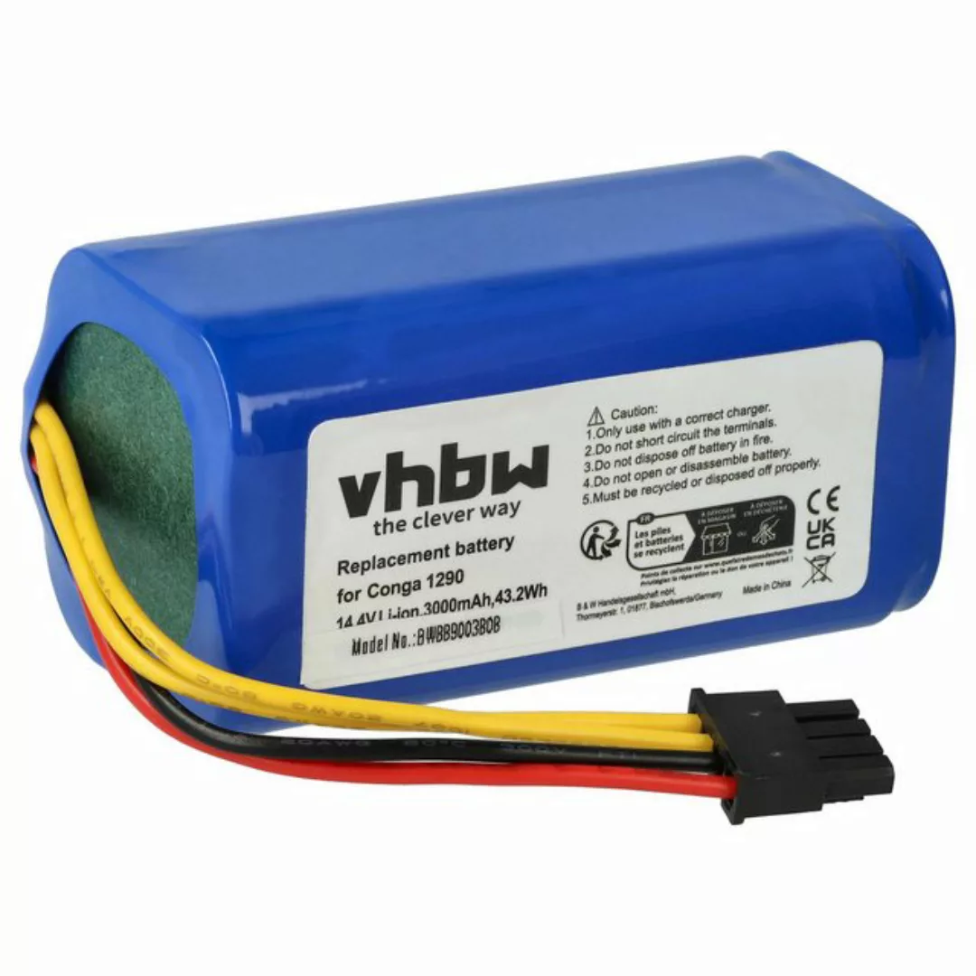 vhbw kompatibel mit Vileda VR302 Staubsauger-Akku Li-Ion 3000 mAh (14,8 V) günstig online kaufen