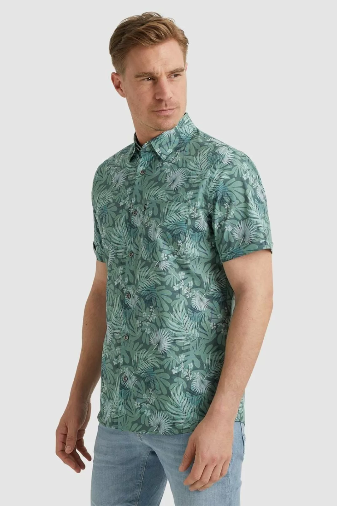 Vanguard Short Sleeve Hemd Print Grün - Größe L günstig online kaufen