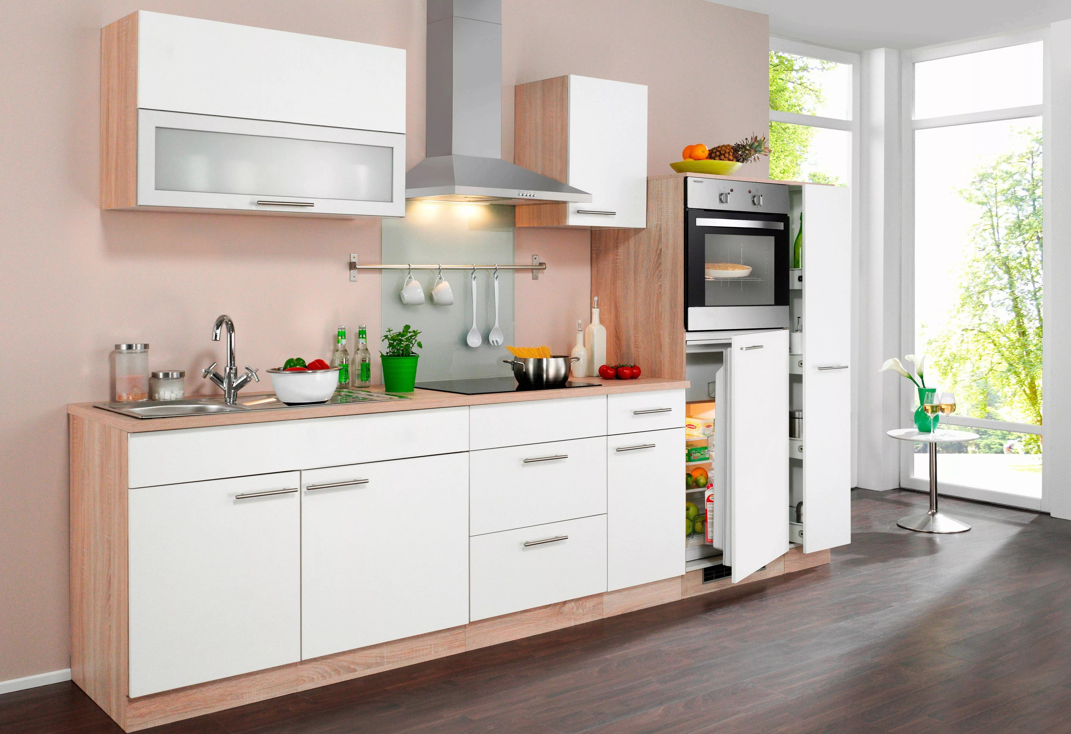 wiho Küchen Küchenzeile »Montana«, mit E-Geräten, Breite 290 cm günstig online kaufen