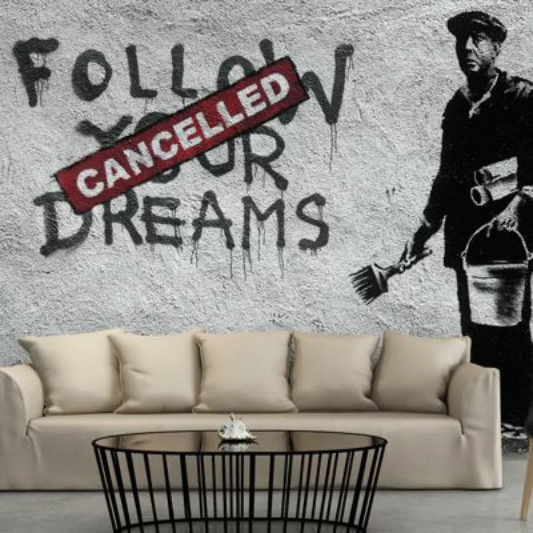 artgeist Fototapete Dreams Cancelled (Banksy) mehrfarbig Gr. 400 x 280 günstig online kaufen