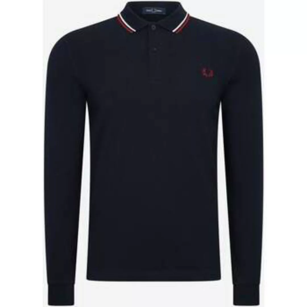 Fred Perry  Poloshirt LS-Twin-Tipping-Hemd – Marine, Schneeweiß, gebranntes günstig online kaufen