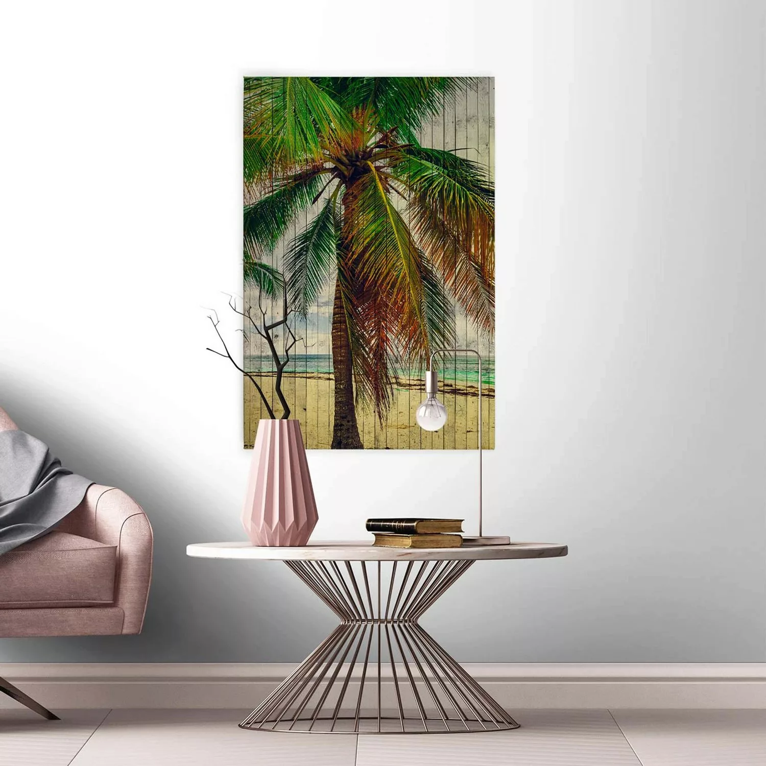 A.S. Création Leinwandbild "tahiti 3", (1 St.), Keilrahmen Bild Strand Palm günstig online kaufen