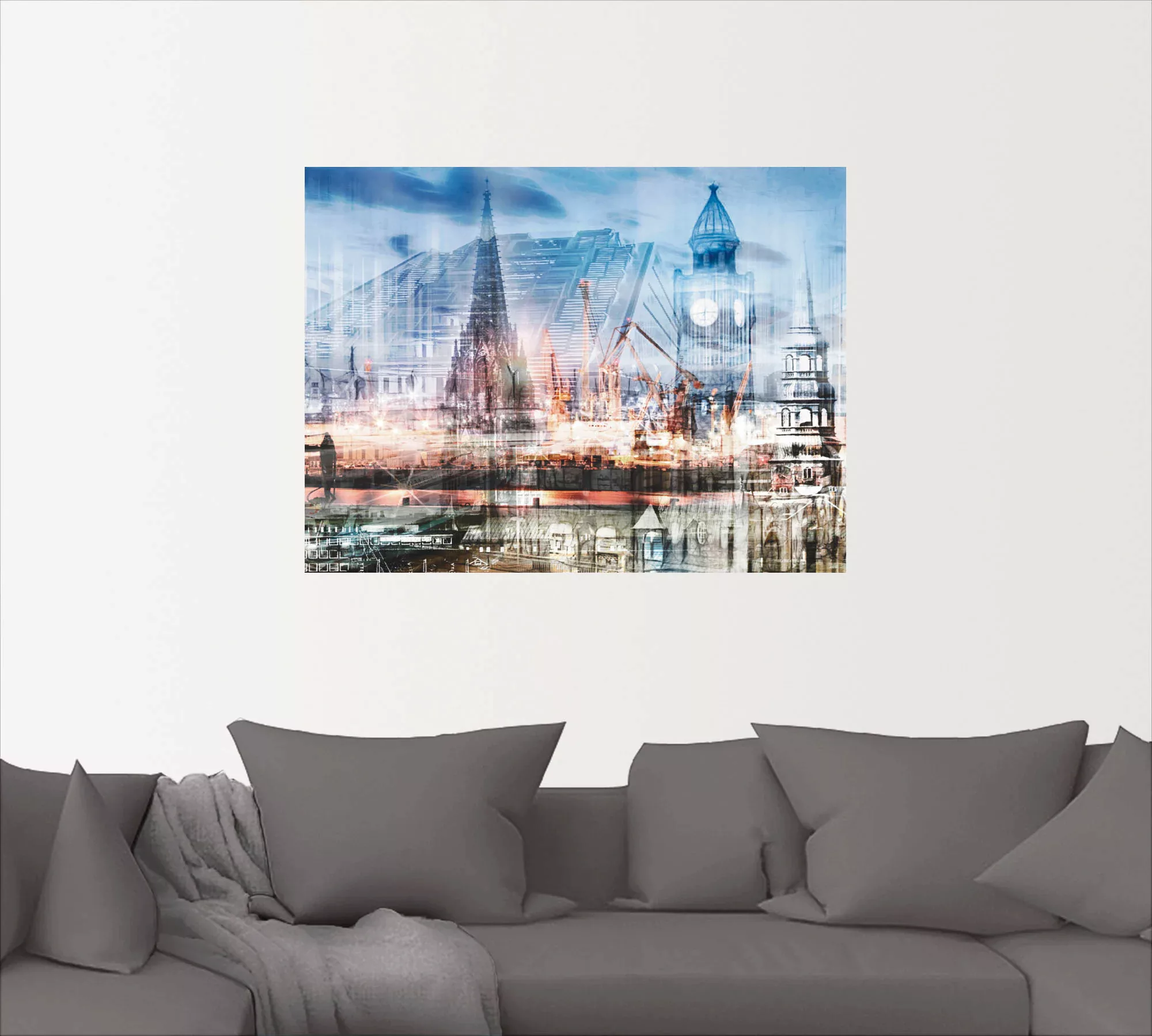 Artland Wandbild "Hamburg Collage II", Architektonische Elemente, (1 St.), günstig online kaufen