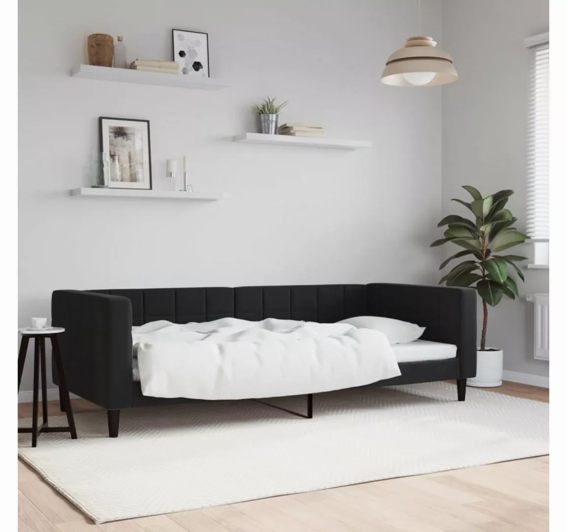 vidaXL Gästebett Tagesbett Schwarz 90x190 cm Samt Gästebett Gästecouch Gäst günstig online kaufen