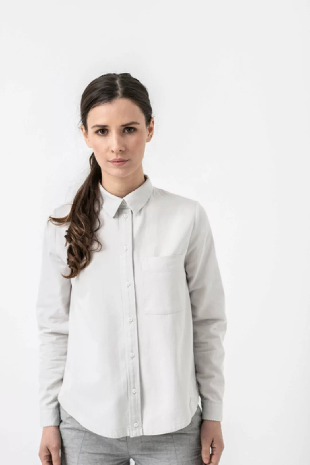 Damen Bluse Carmen Aus Formbeständigen Biobaumwollstoff (Kba) günstig online kaufen