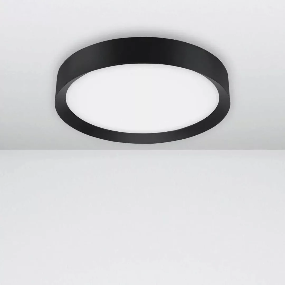 LED Deckenleuchte Luton in Schwarz 47W 3525lm günstig online kaufen