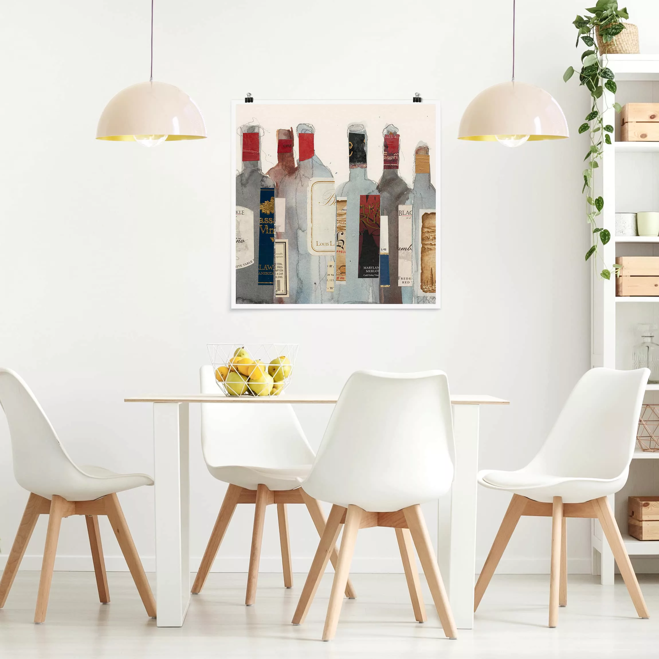 Poster Küche - Quadrat Wein & Spirituosen I günstig online kaufen