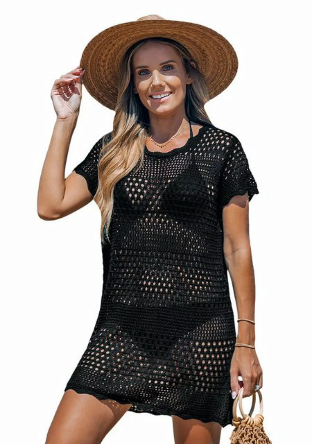 Cupshe Strandkleid Strand Ausschnitt Kleid Cover Up günstig online kaufen