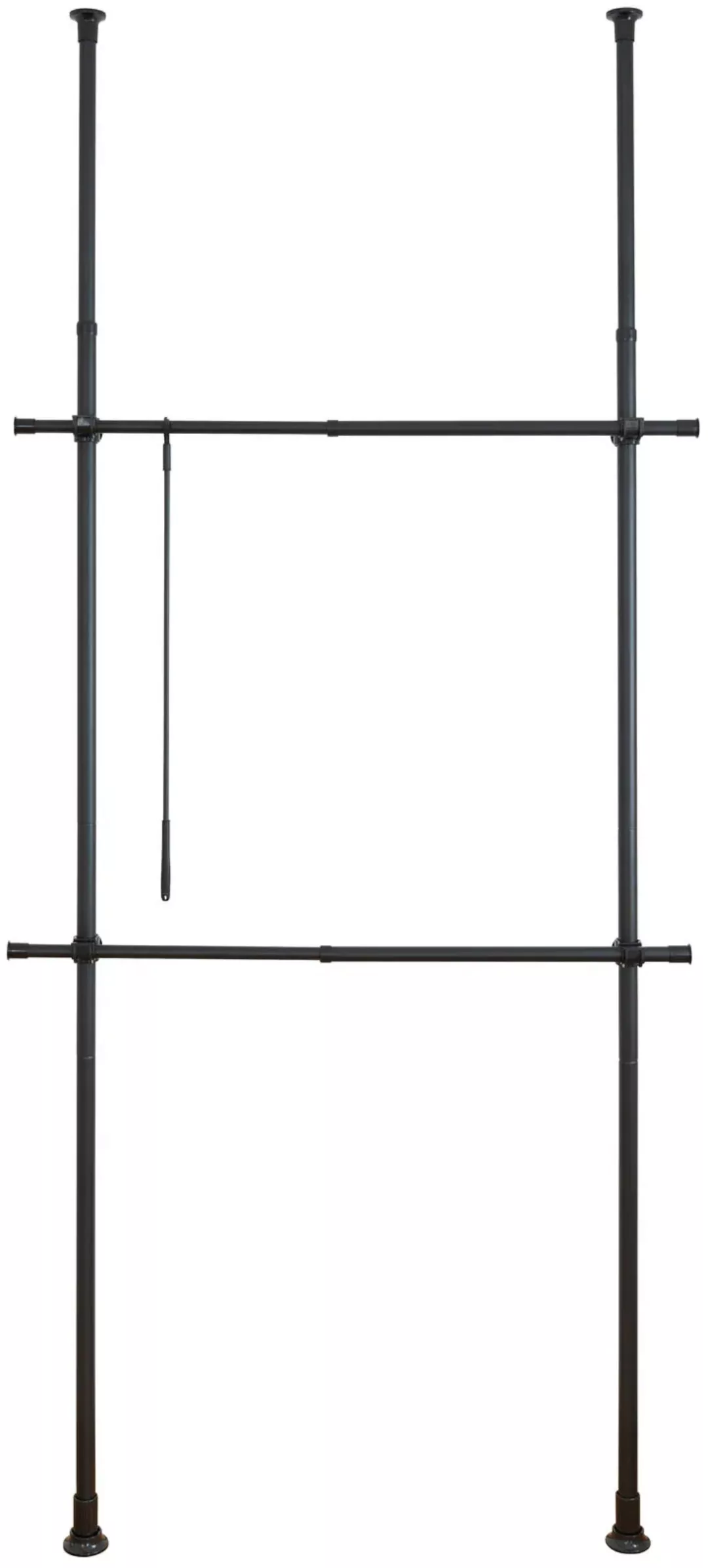 WENKO Teleskopregal "Herkules Basic Schwarz", verstellbar Breite 75-120 cm, günstig online kaufen