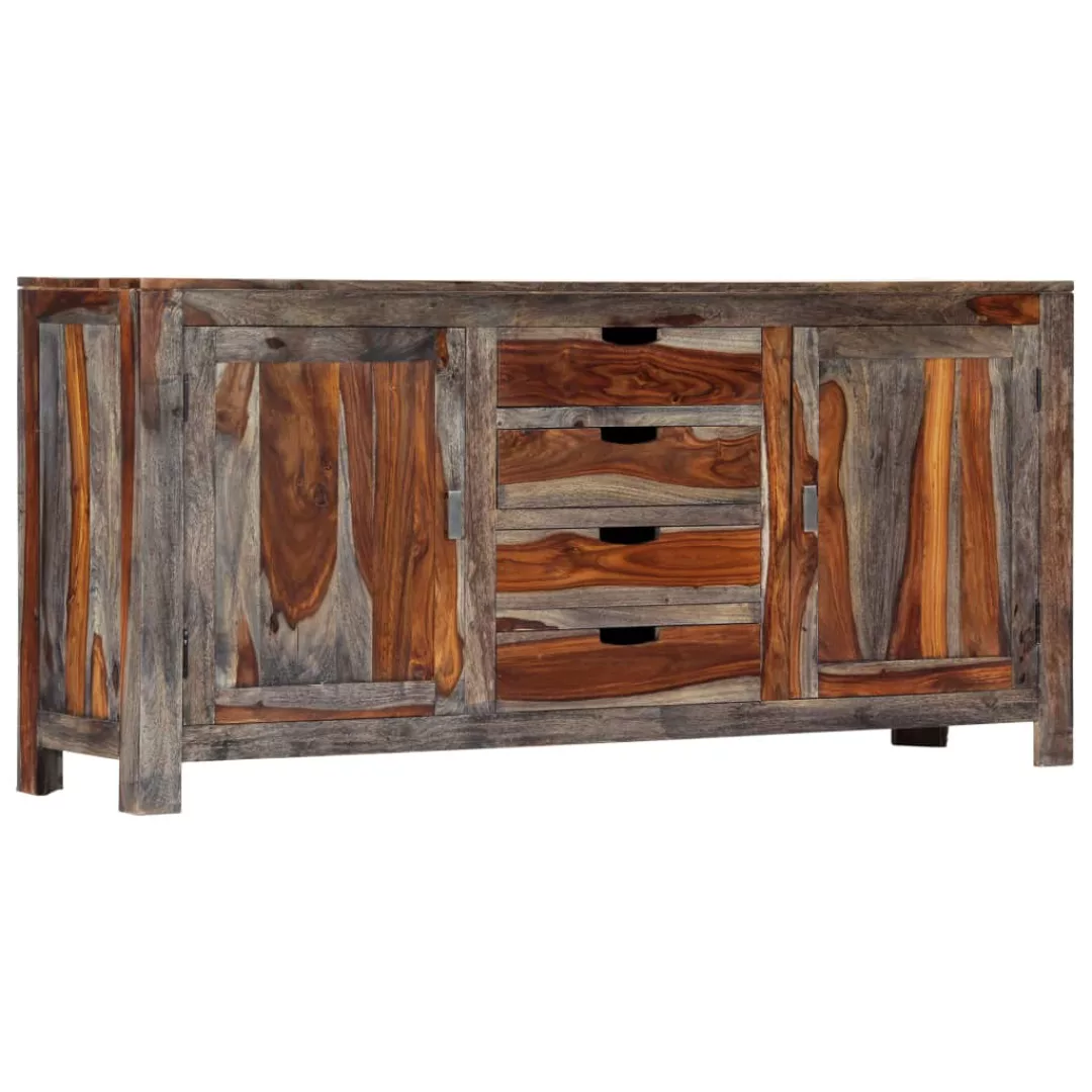 Sideboard Grau 160 X 40 X 75 Cm Massivholz günstig online kaufen