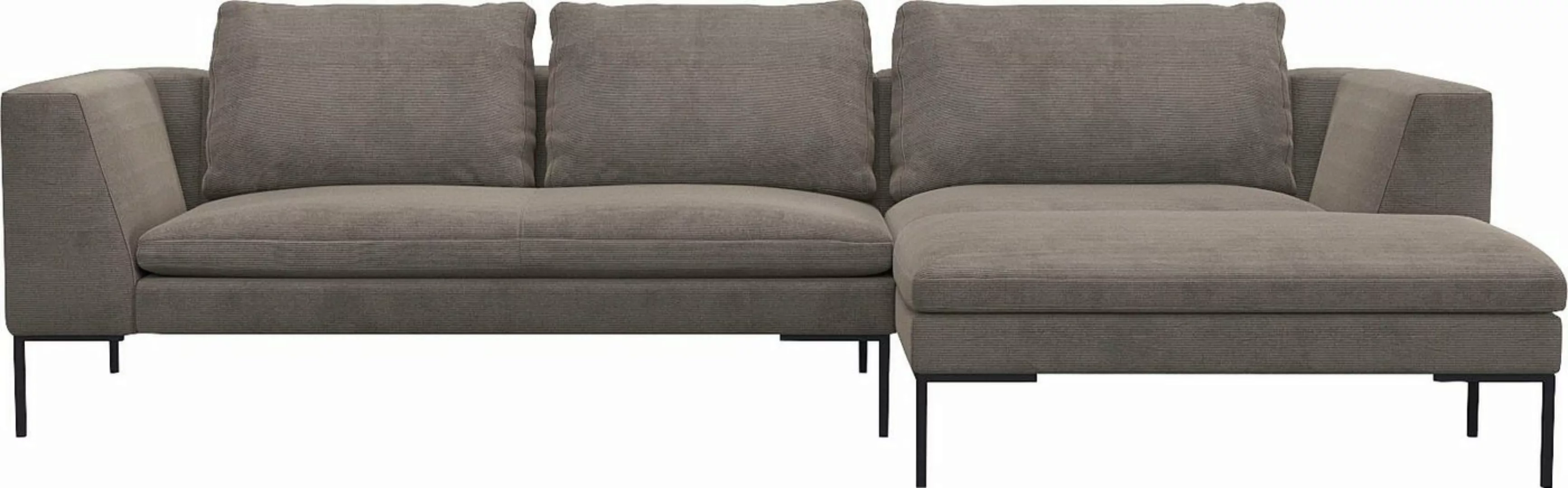 FLEXLUX Ecksofa "Loano", modernes Sofa, frei im Raum stellbar, lose Kissen, günstig online kaufen