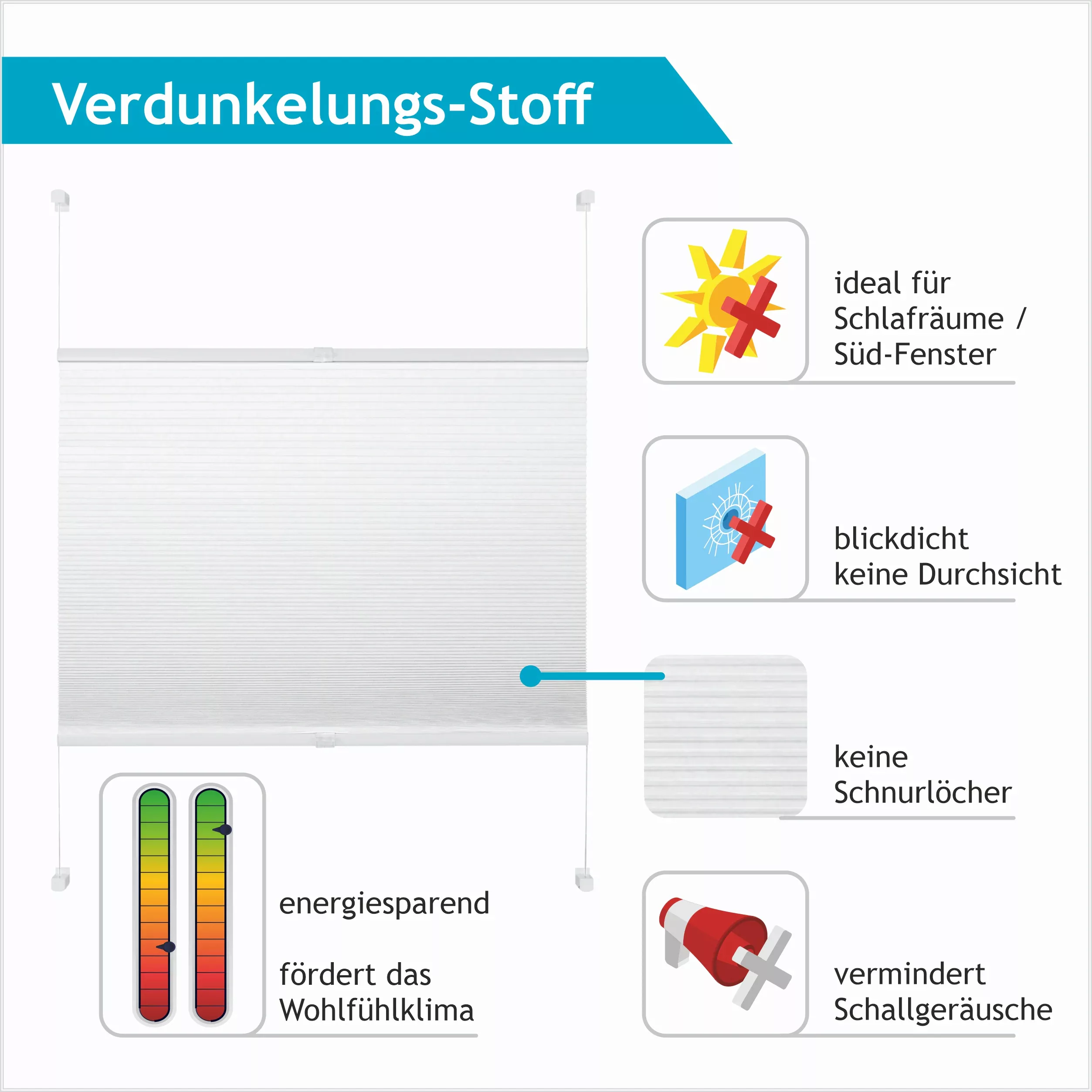 Good Life Wabenplissee »Aris«, verdunkelnd, energiesparend, ohne Bohren, ve günstig online kaufen