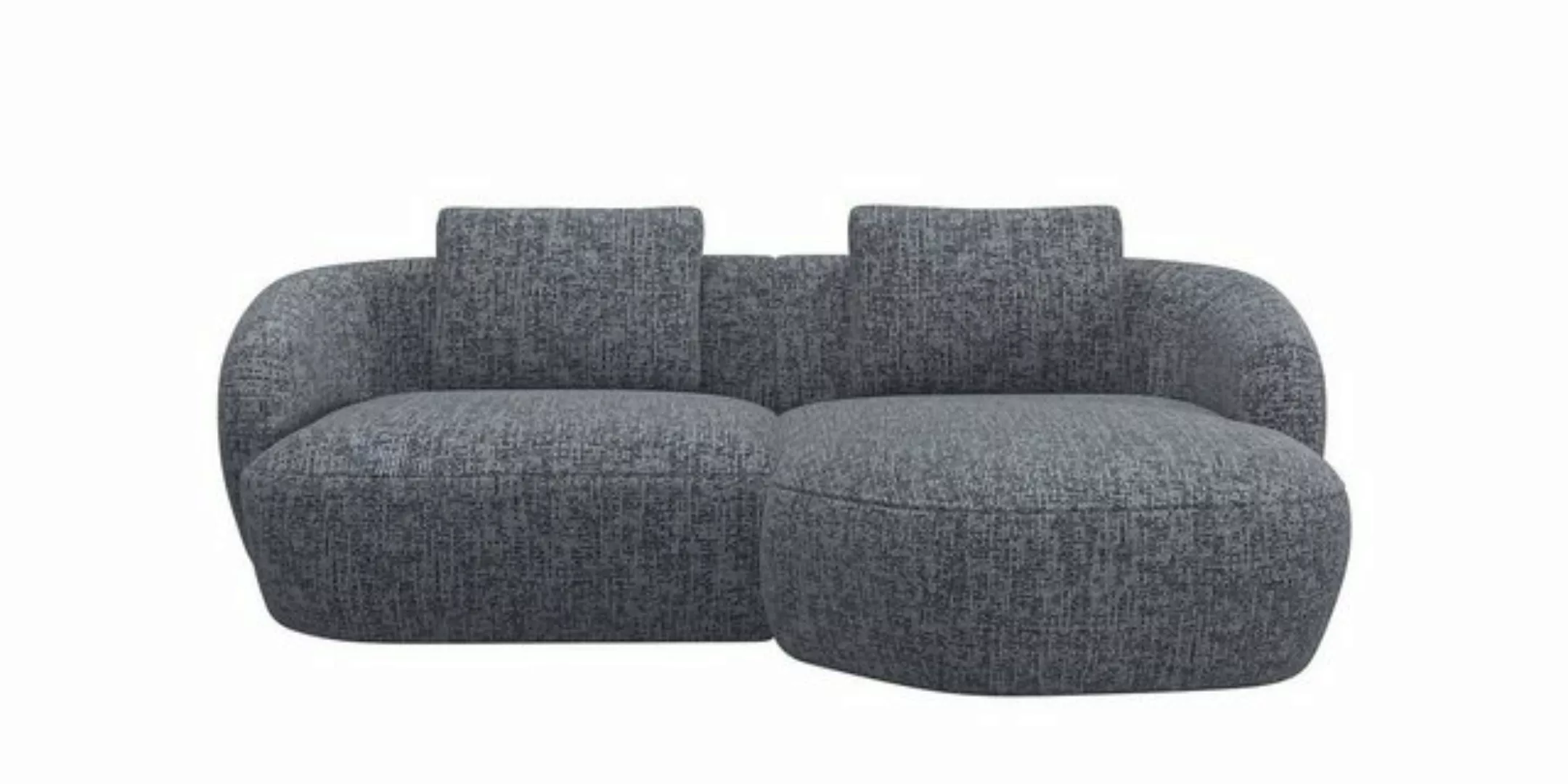 FLEXLUX Wohnlandschaft Torino, rund, L-Form, Sofa-Ecke mit Recamiere, Longc günstig online kaufen