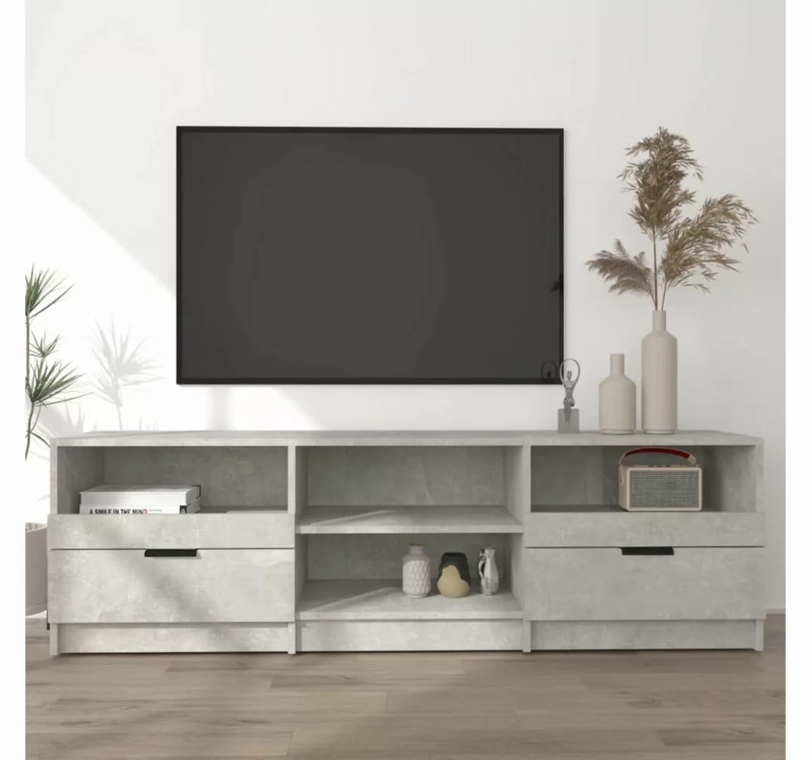 furnicato TV-Schrank Betongrau 150x33,5x45 cm Holzwerkstoff günstig online kaufen
