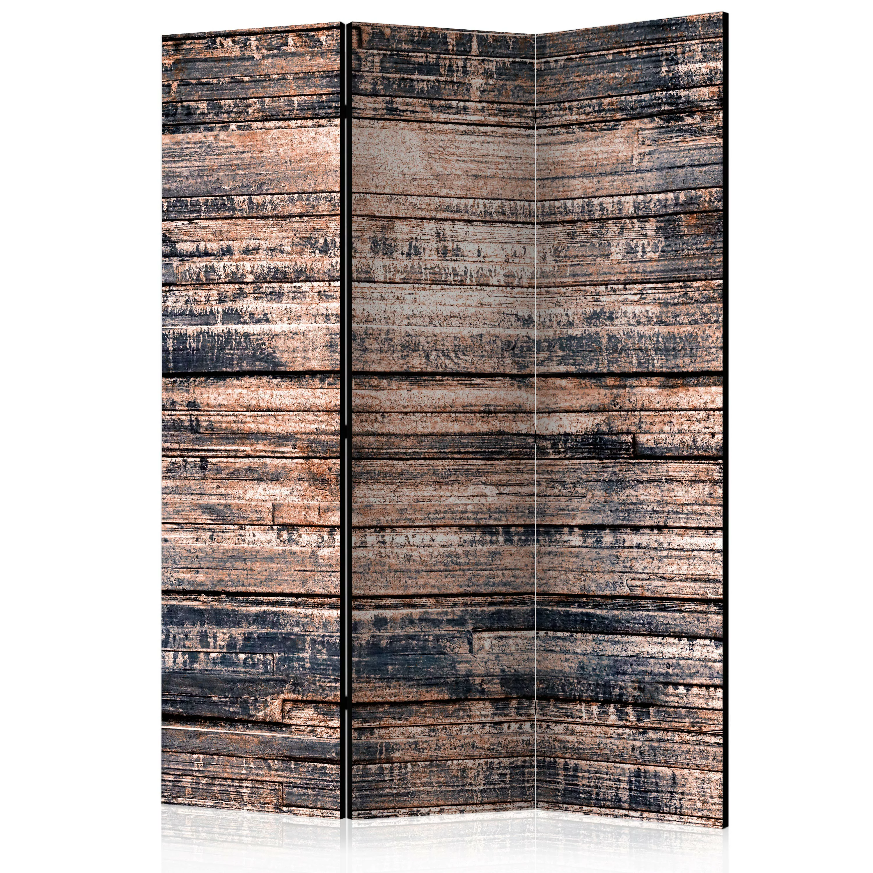 3-teiliges Paravent - Burnt Boards [room Dividers] günstig online kaufen