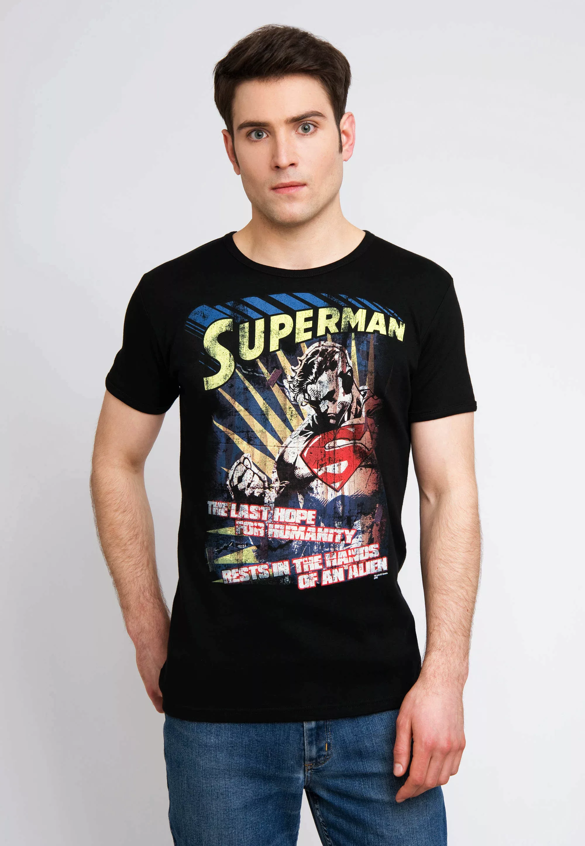 LOGOSHIRT T-Shirt "Superman", mit coolem Retro-Motiv günstig online kaufen