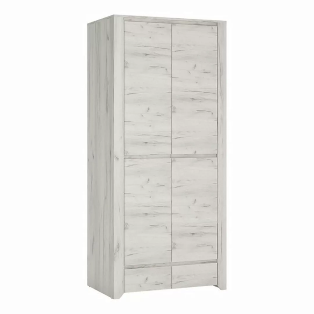 Lomadox Kleiderschrank AMANTEA-129 2-türig, 84cm breit, Craft Eiche weiß günstig online kaufen