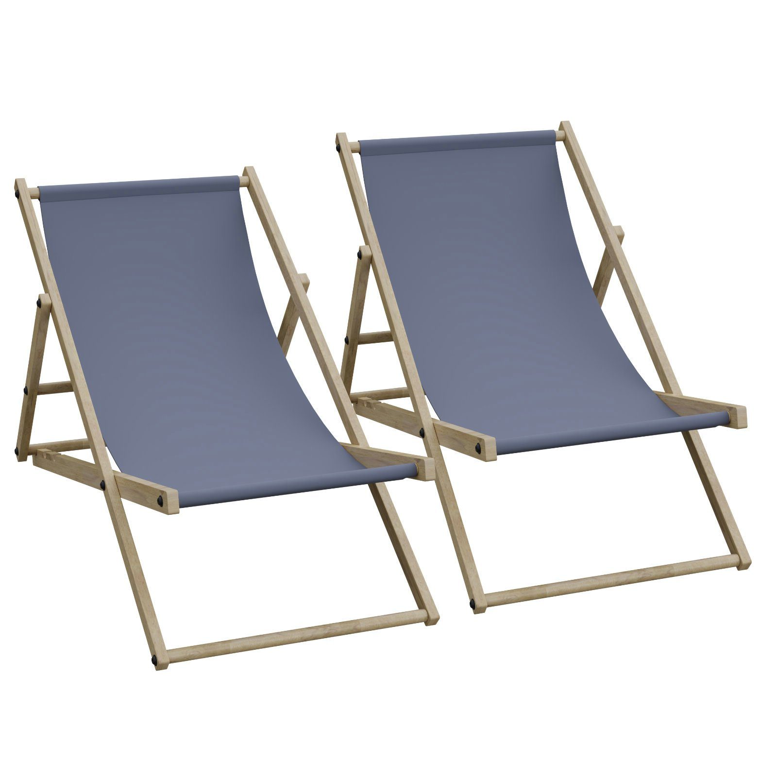 HAGO Gartenliege 2er Set Liegestuhl Doppelpack günstig online kaufen