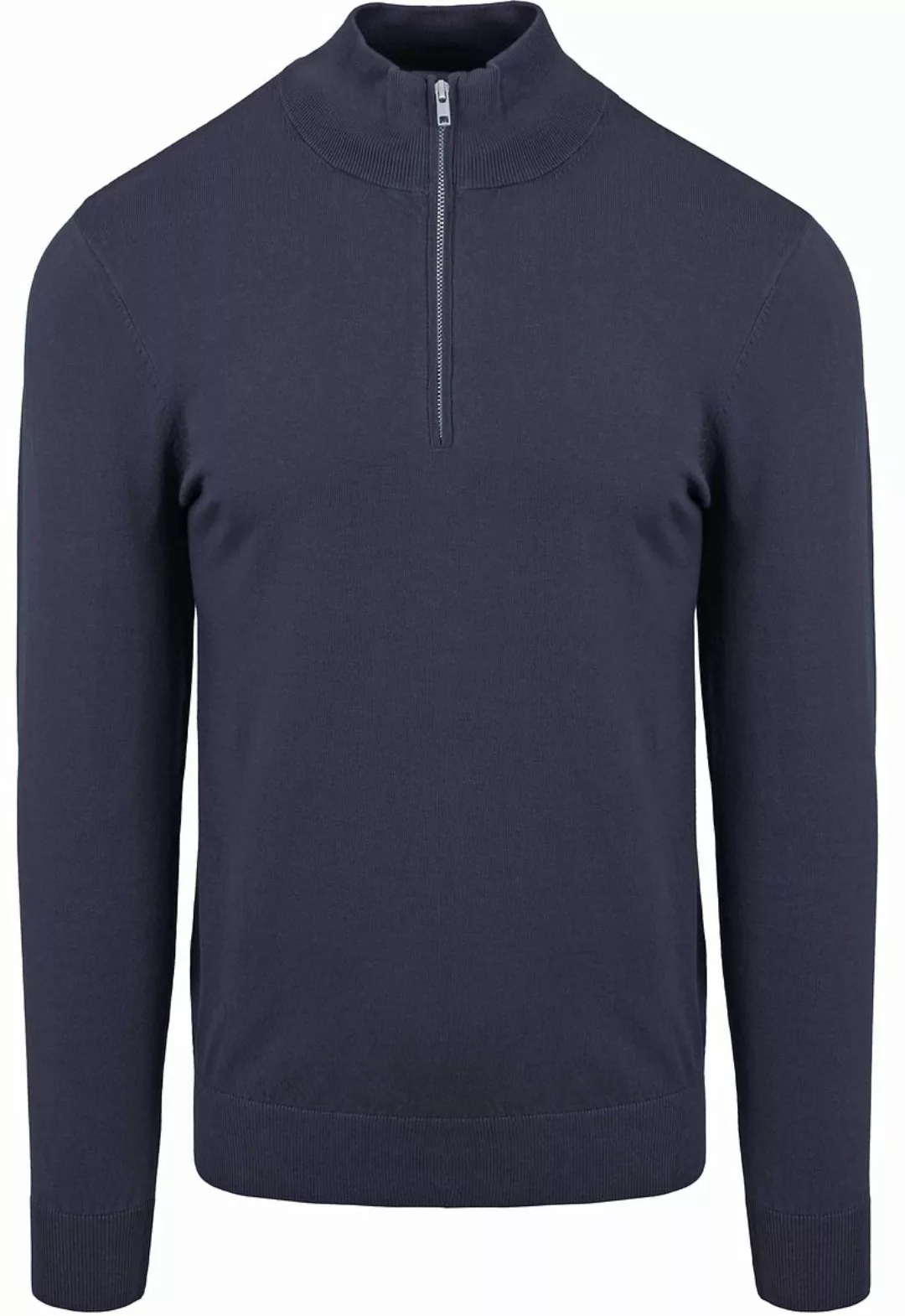 Profuomo Half Zip Pullover Luxury Navy - Größe L günstig online kaufen