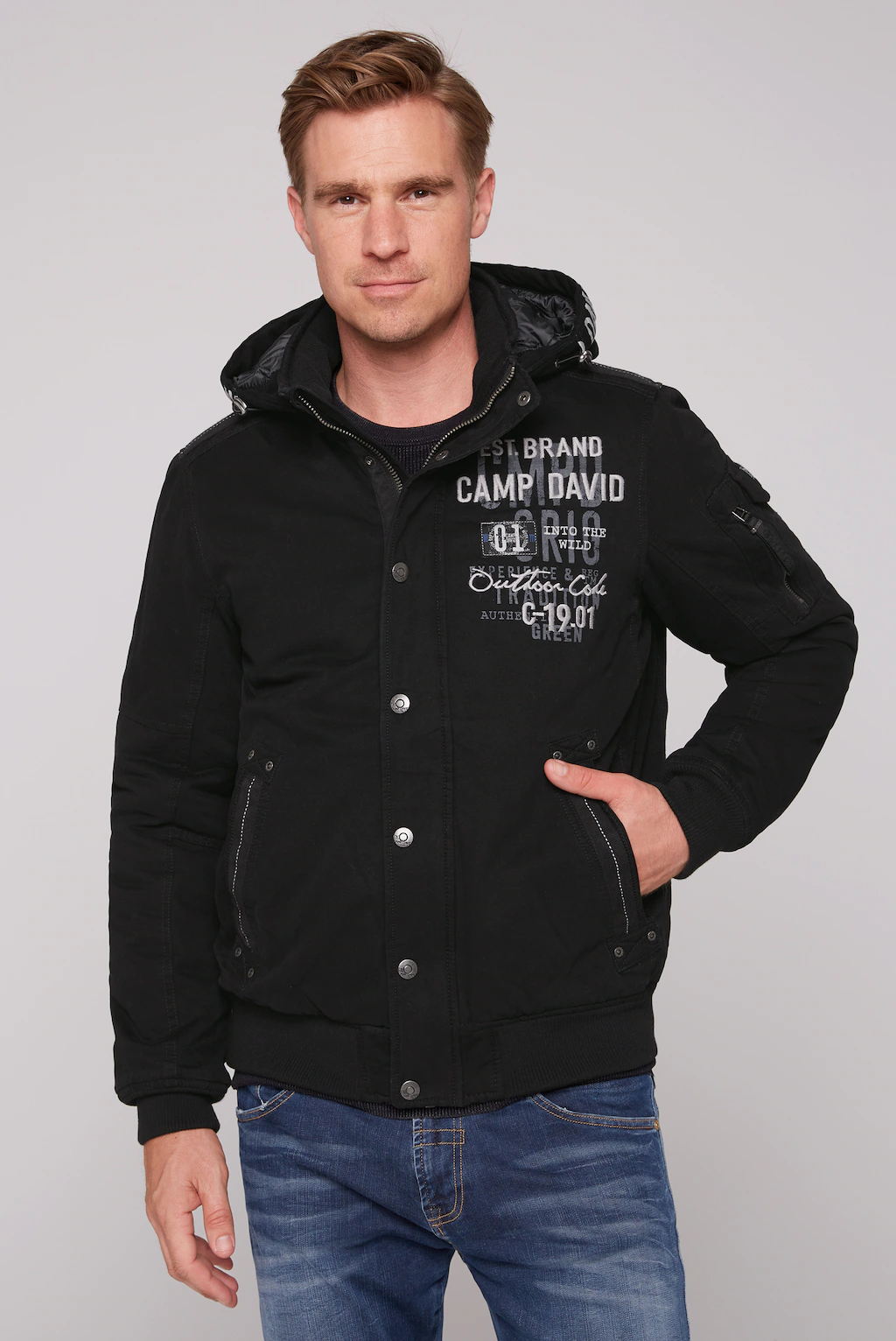 CAMP DAVID Winterjacke, mit Kapuze, mit Innentaschen günstig online kaufen