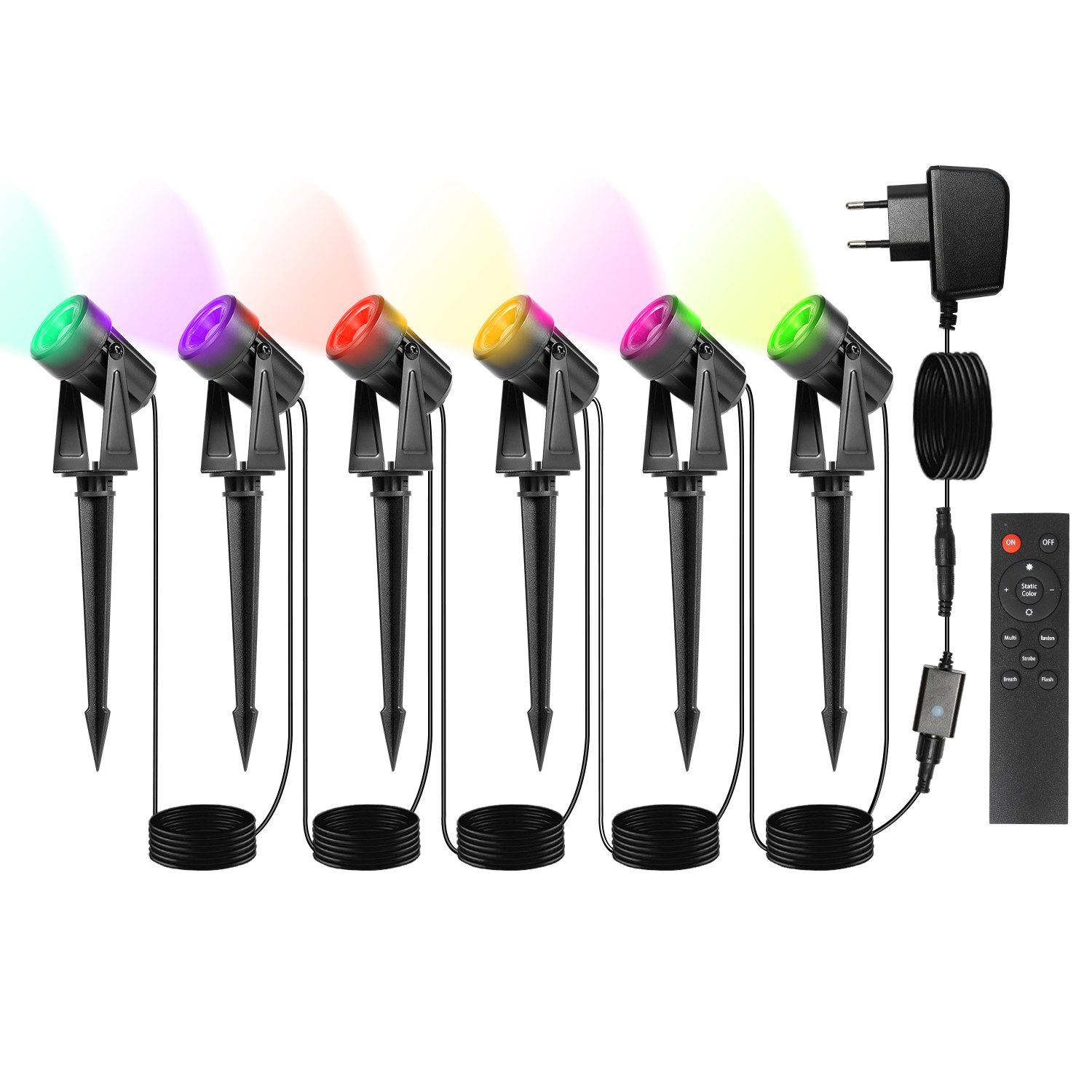 Clanmacy Gartenstrahler LED Gartenstrahler mit Erdspieß günstig online kaufen
