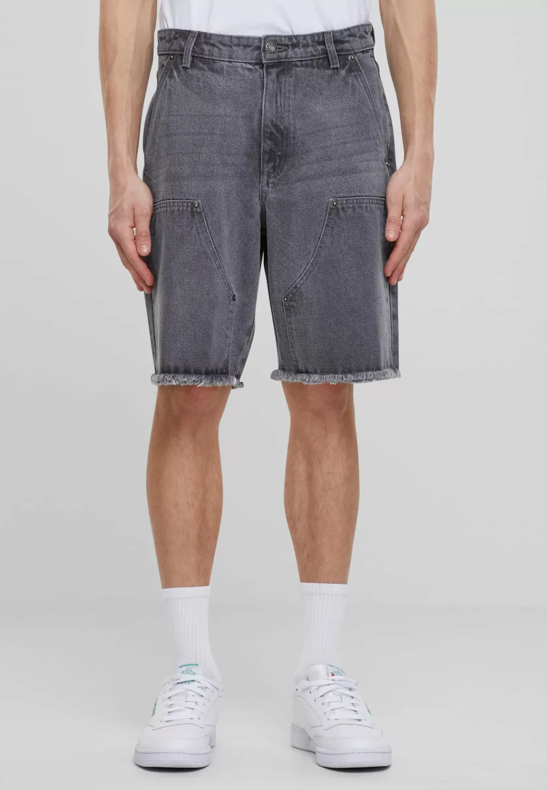 URBAN CLASSICS Shorts "Urban Classics Open Edge Two Knee Denim Shorts", (1 günstig online kaufen