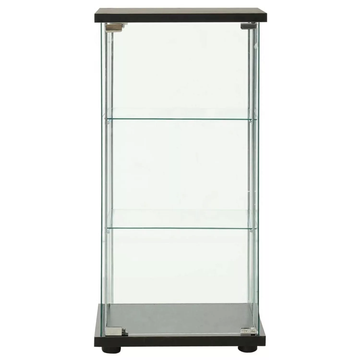 vidaXL Vitrine Vitrine Regal Vitrinenschrank Hartglas Schwarz günstig online kaufen