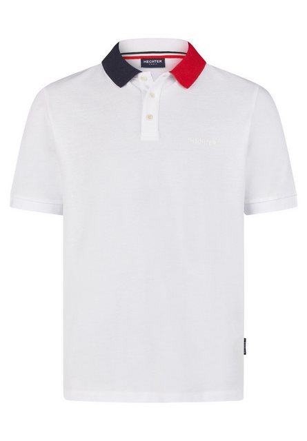 HECHTER PARIS Poloshirt mit HD-Druck am Kragen günstig online kaufen