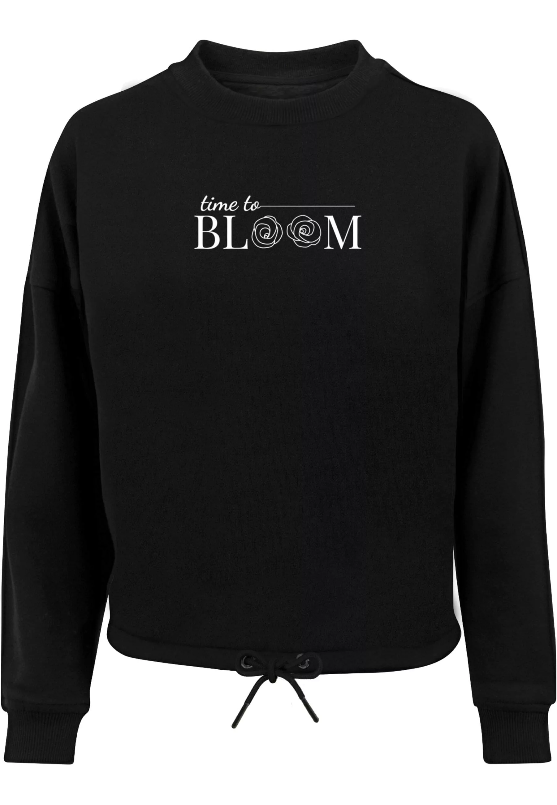 Merchcode Sweater "Merchcode Damen Ladies Time to bloom - Oversize Crewneck günstig online kaufen