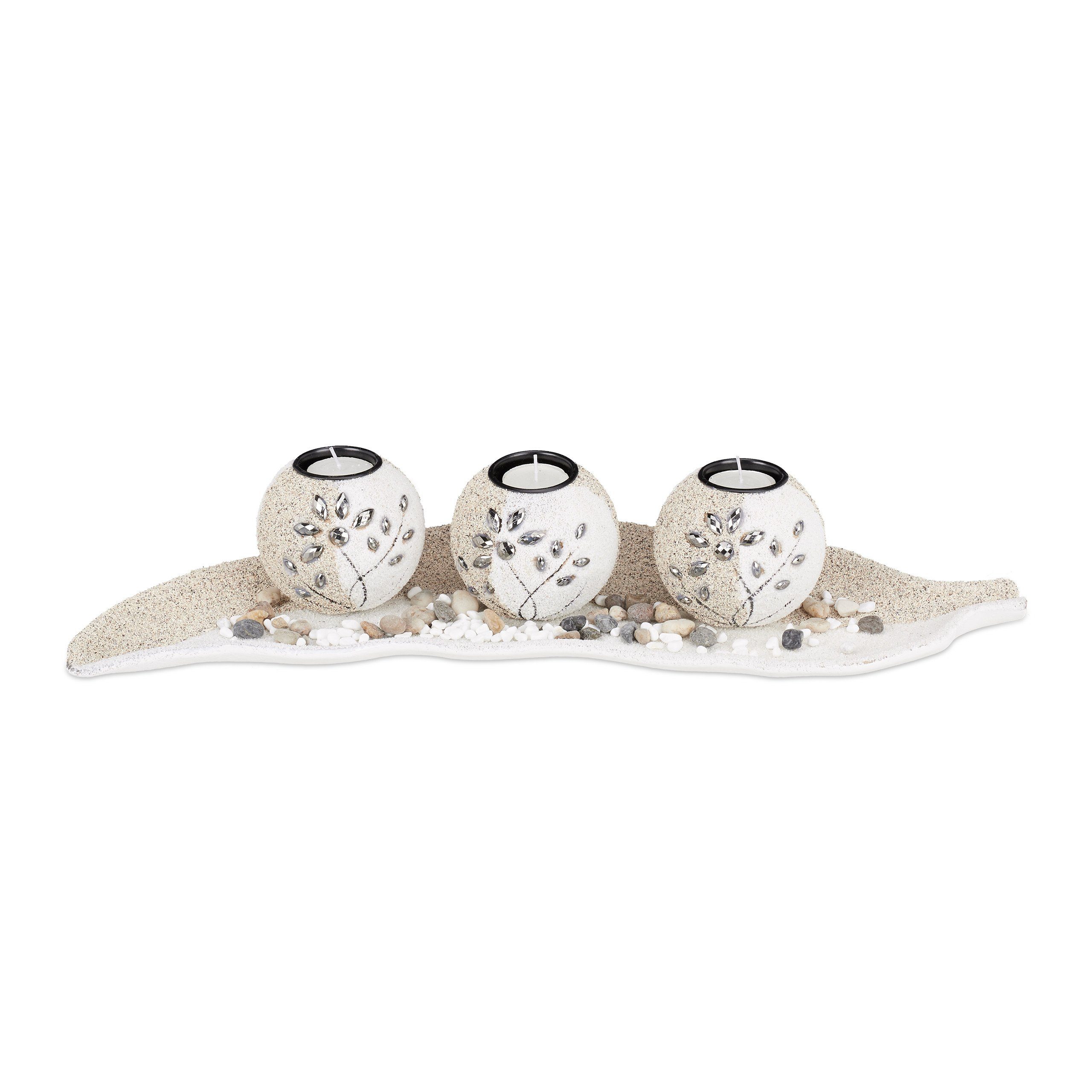 relaxdays Teelichthalter Set Sand günstig online kaufen