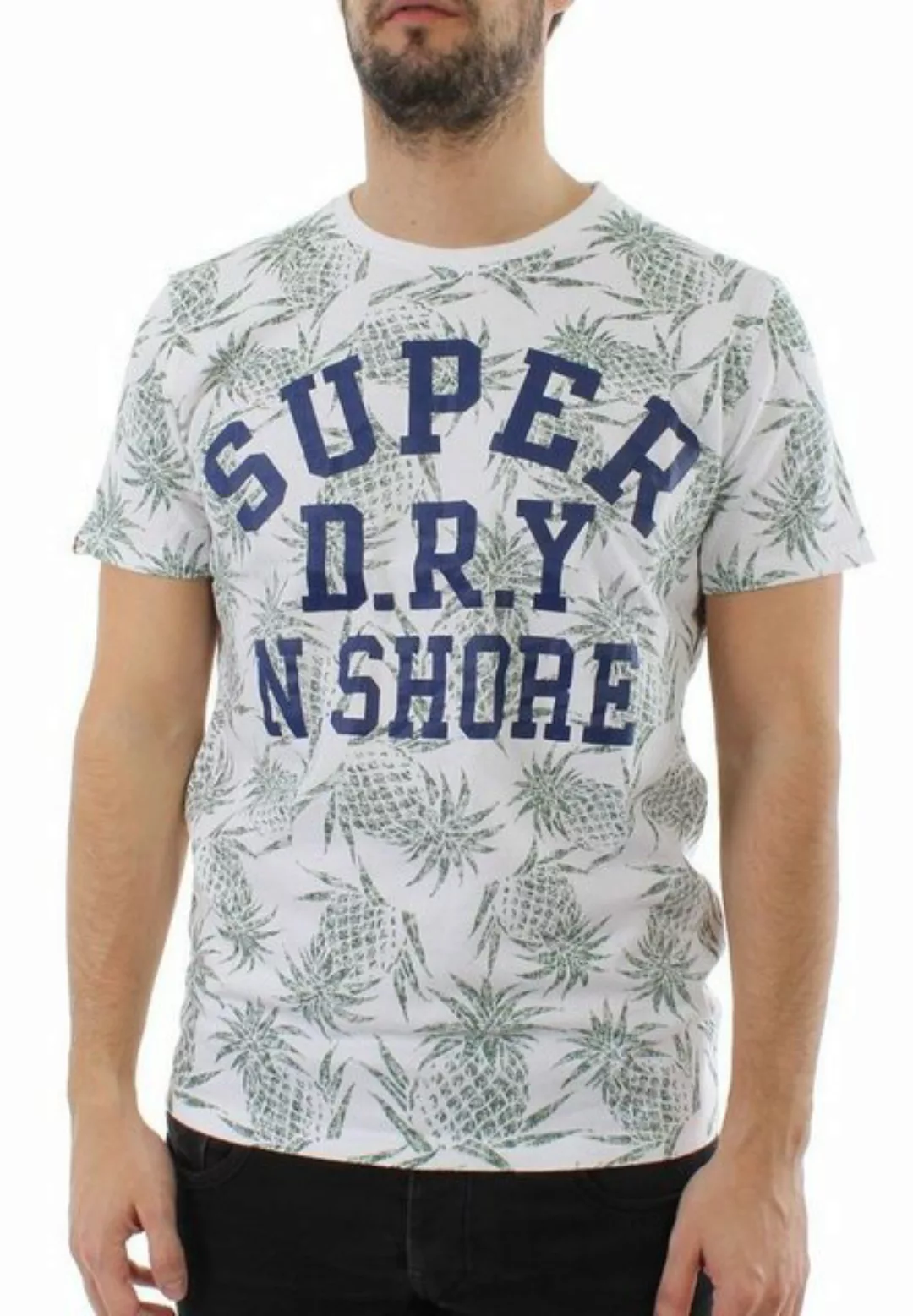 Superdry T-Shirt Superdry T-Shirt Men TIKI CLUB AOP TEE Optic Green günstig online kaufen