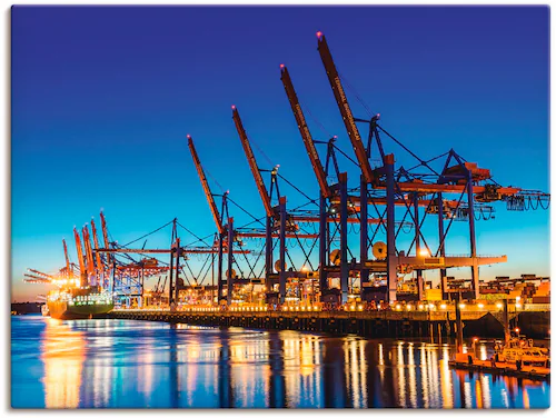 Artland Leinwandbild »Hamburg Containerhafen«, Deutschland, (1 St.), auf Ke günstig online kaufen