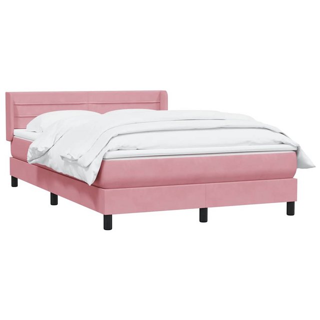 vidaXL Bett Boxspringbett mit Matratze Rosa 160x220 cm Samt günstig online kaufen