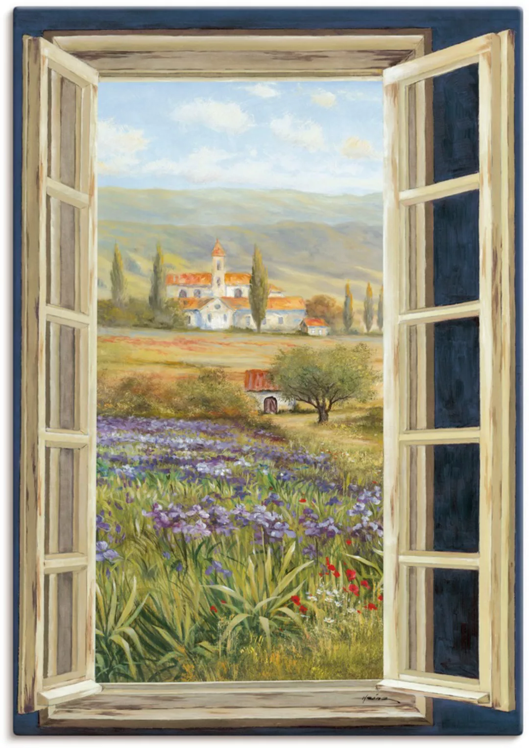 Artland Wandbild "Provence Fensterblick", Bilder von Europa, (1 St.), als A günstig online kaufen