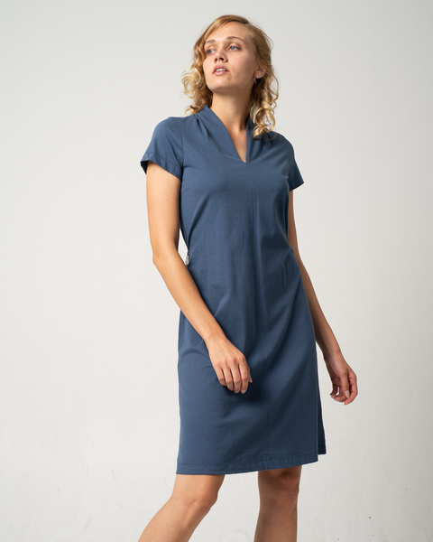 Softes Kleid Mit Kelch-ausschnitt Aus Bio-baumwolle 'Brushed Dress' günstig online kaufen