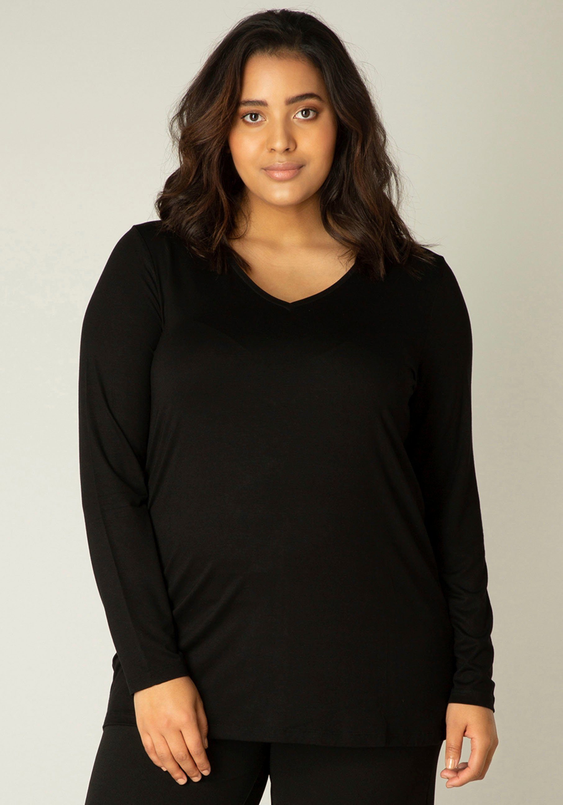 Base Level Curvy Langarmshirt Alize Weiche, günstig online kaufen