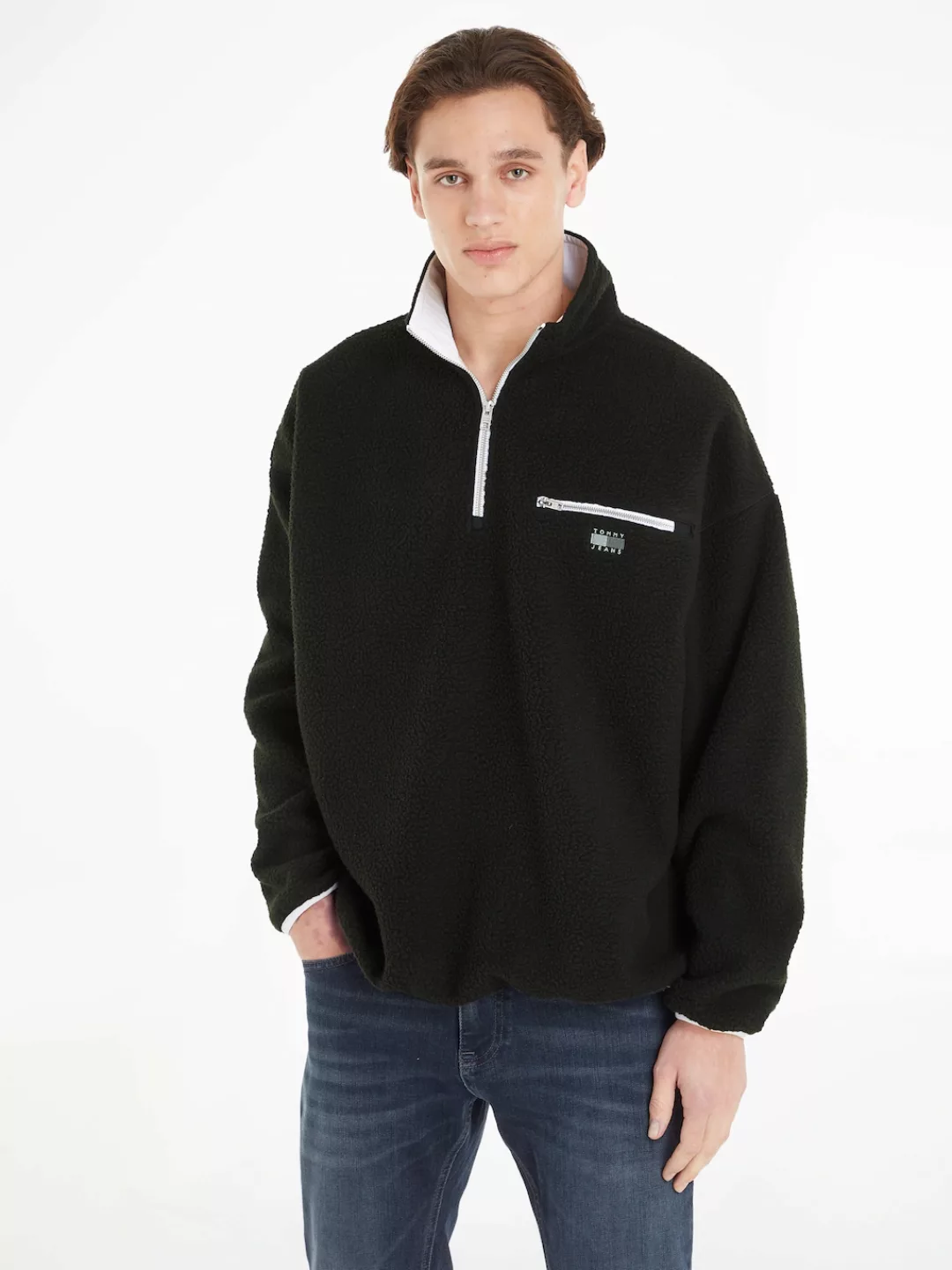 Tommy Jeans Fleecepullover "TJM OVZ TONAL 1/2 ZIP SHERPA" günstig online kaufen