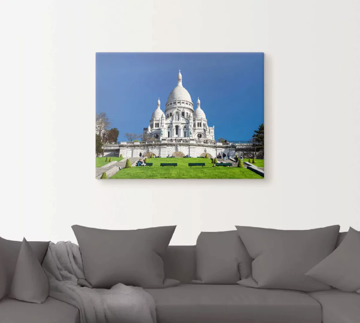 Artland Leinwandbild »Paris Sacre Coeur«, Gebäude, (1 St.), auf Keilrahmen günstig online kaufen